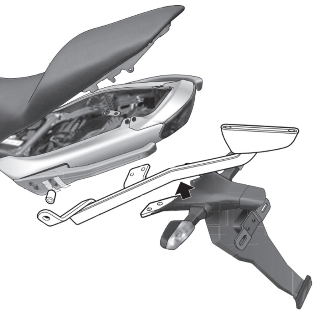 Shad Top Case Fitting Kit for Kawasaki ER6-F (09-11)
