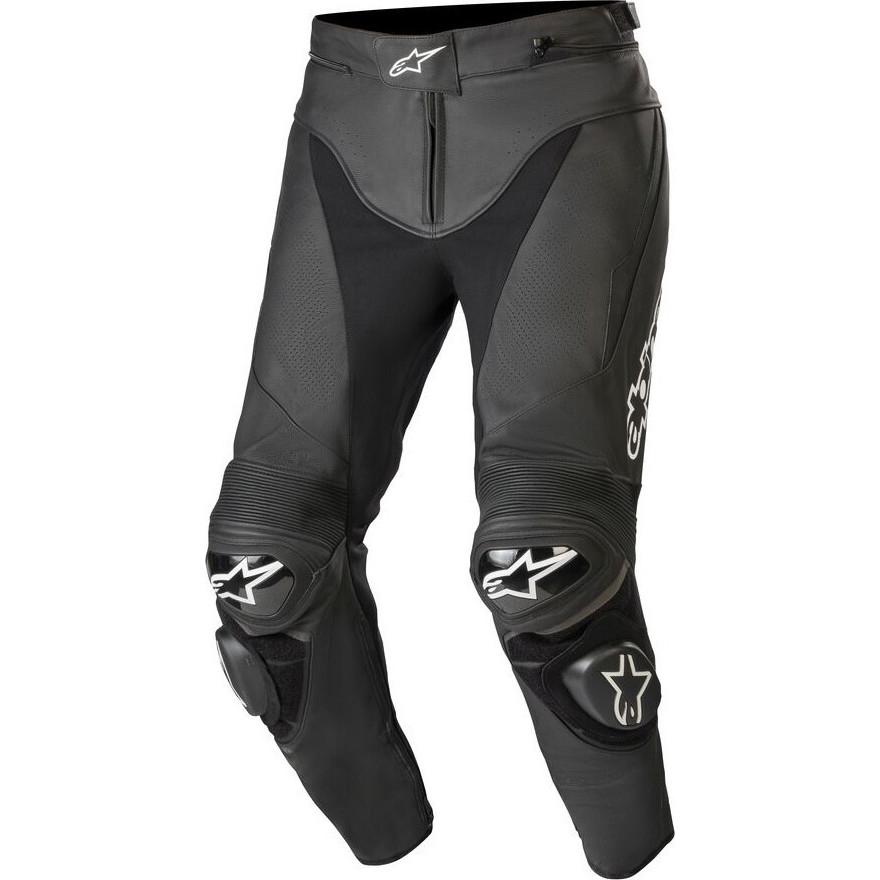 Alpinestars Black Track V2 Ce Leather Motorcycle Trousers 60 Standard (Uk 44)