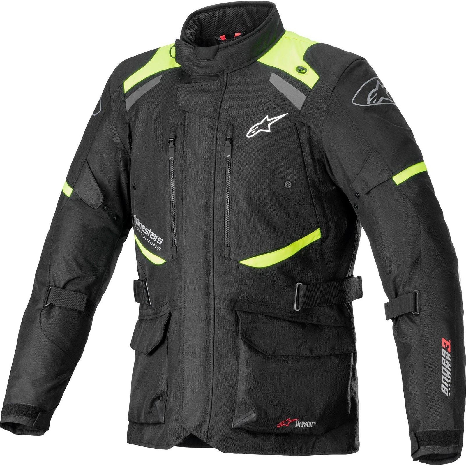 Alpinestars Black Yellow Andes Drystar V3 Motorcycle Jacket Xxl