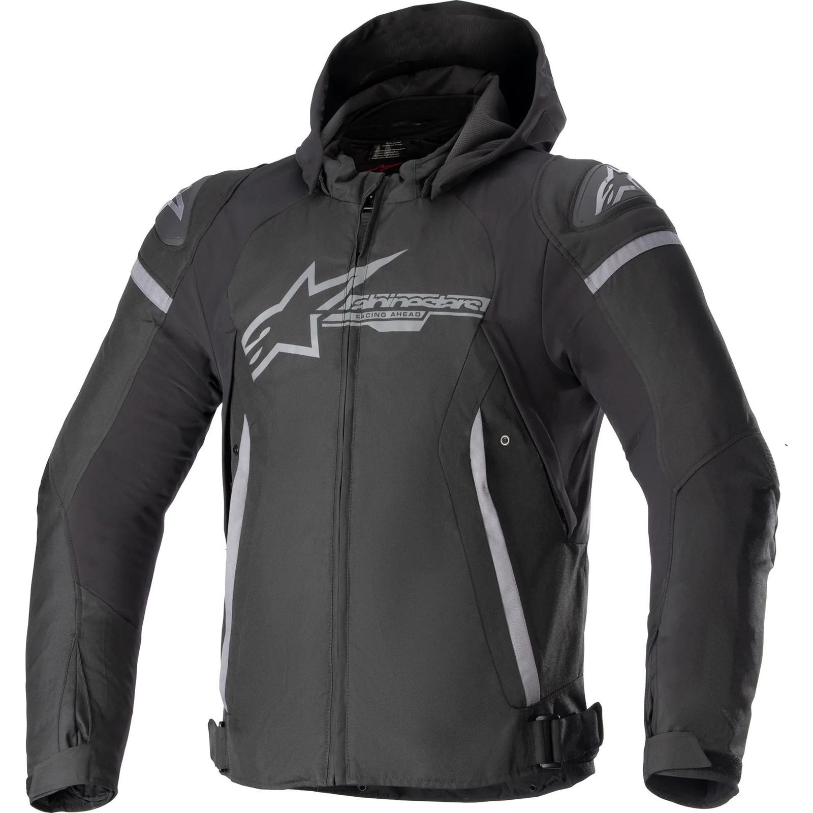 Alpinestars Black Dark Grey Zaca Motorcycle Jacket M