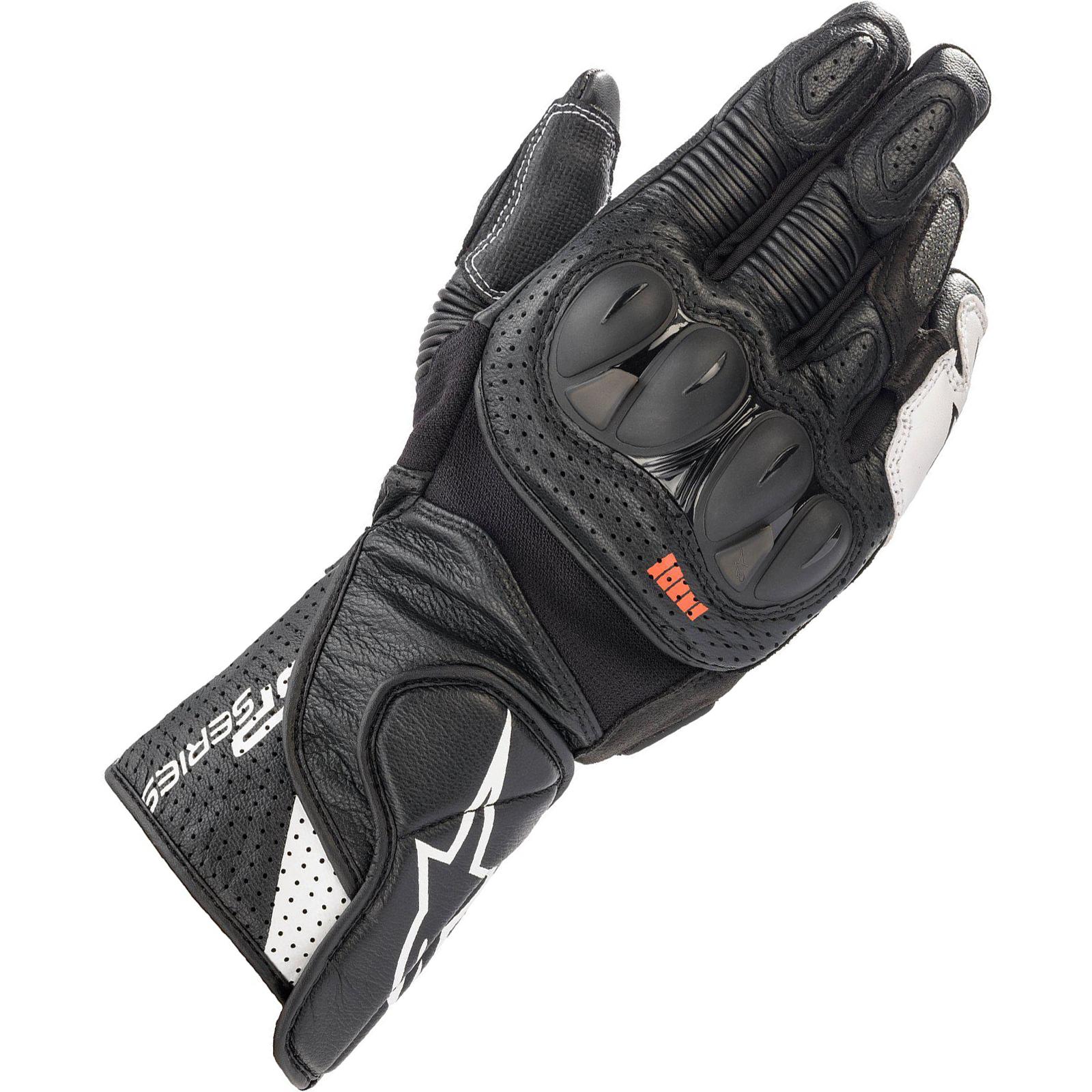 Alpinestars Black White Sp-2 V3 Motorcycle Gloves 3XL