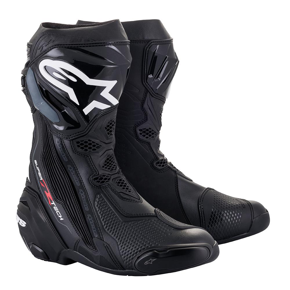 Alpinestars Black Supertech R Motorcycle Boots 43 (Uk 9)
