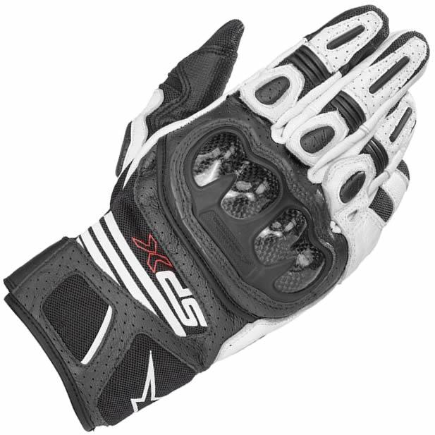 Alpinestars Women's Black White Sp-X Air Carbon V2 Motorcycle Gloves L