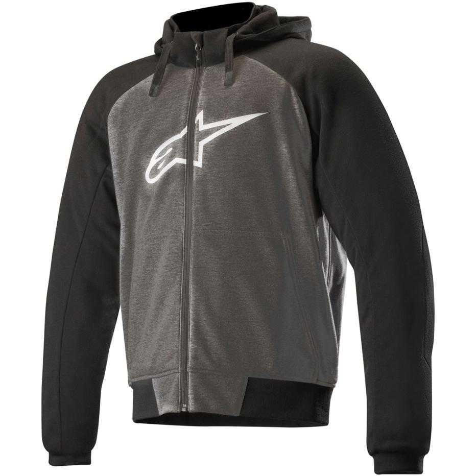 Alpinestars Anthracite Black White Chrome Sport Motorcycle Hoodie S
