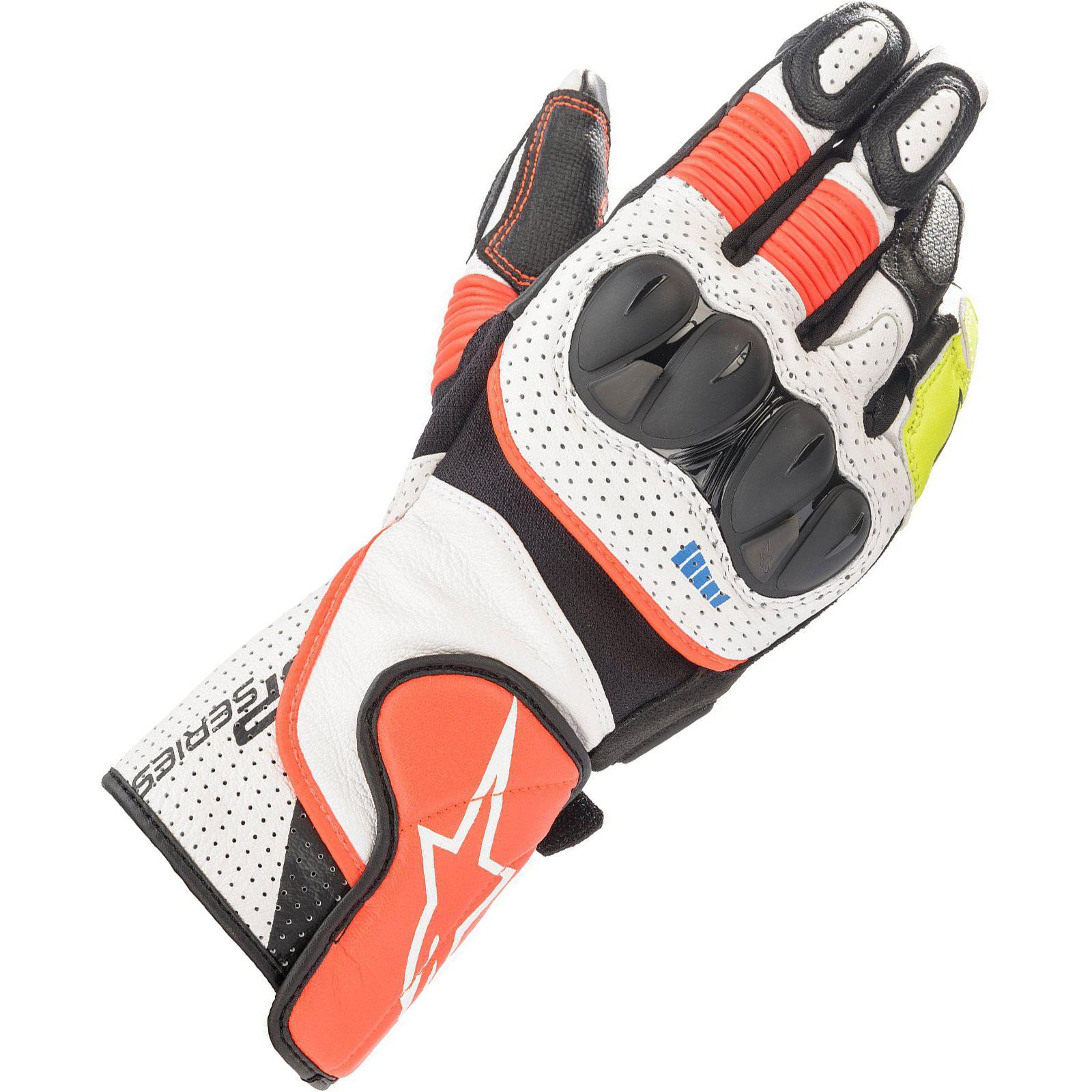 Alpinestars SP-2 V3 Motorcycle Gloves L White Red Fluo Black