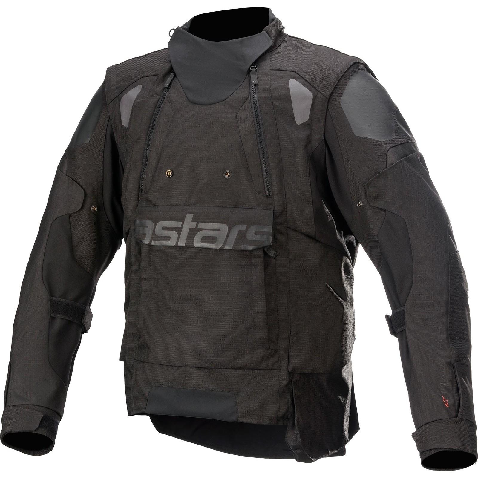 Alpinestars Black Black Halo Drystar Motorcycle Jacket 4XL