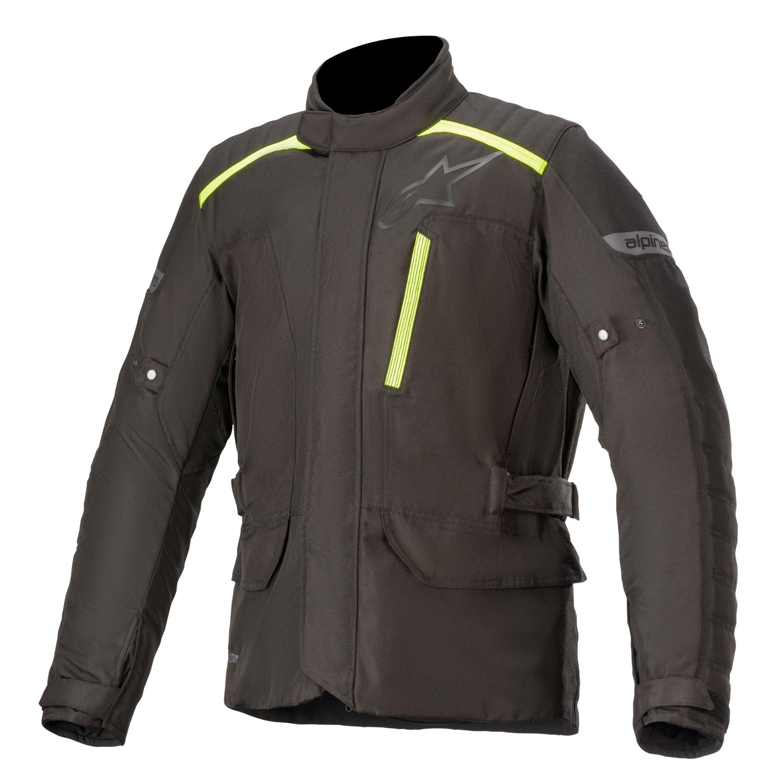 Alpinestars Black Yellow Fluo Gravity Drystar Motorcycle Jacket Xl