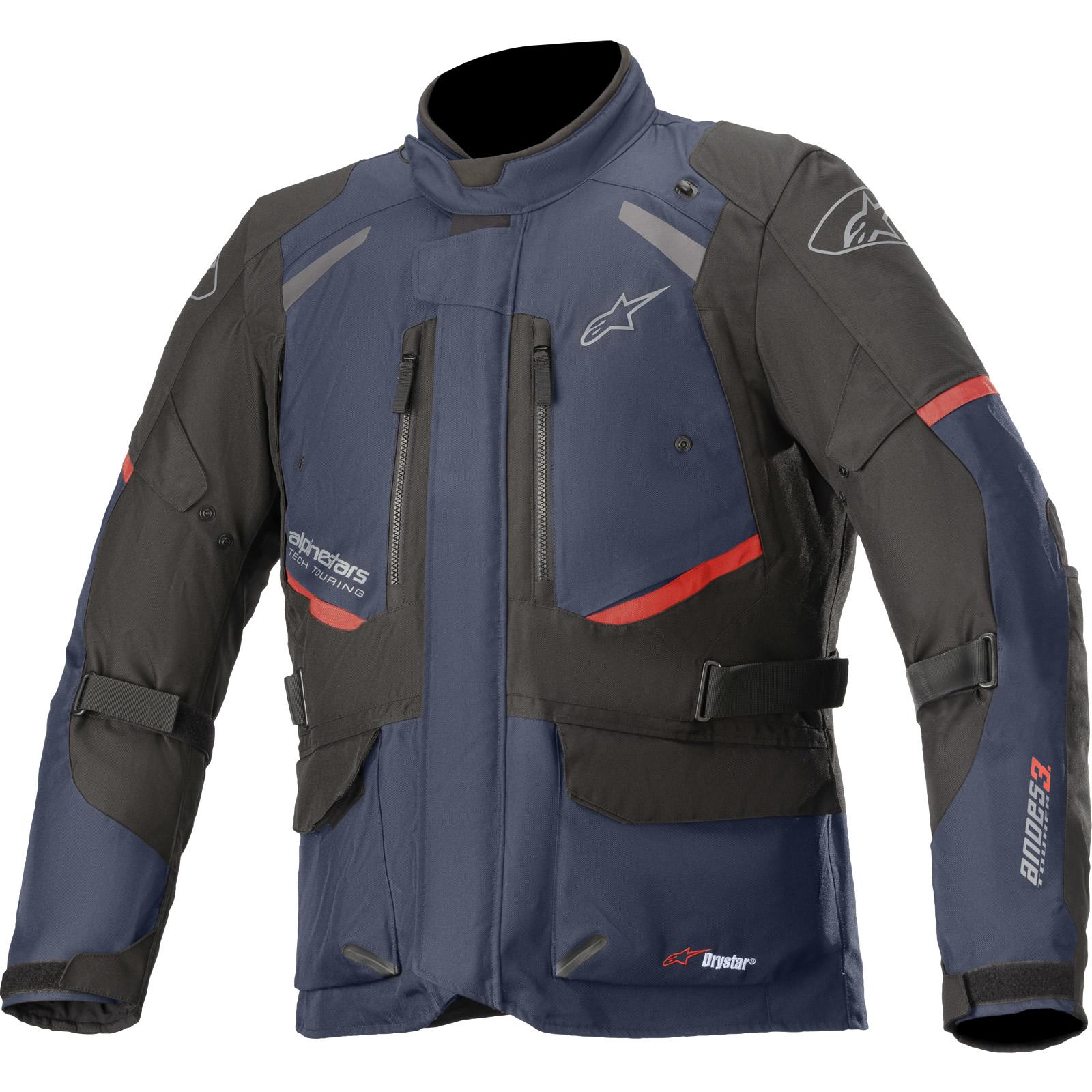 Alpinestars Dark Blue Black Andes Drystar V3 Motorcycle Jacket Xxl