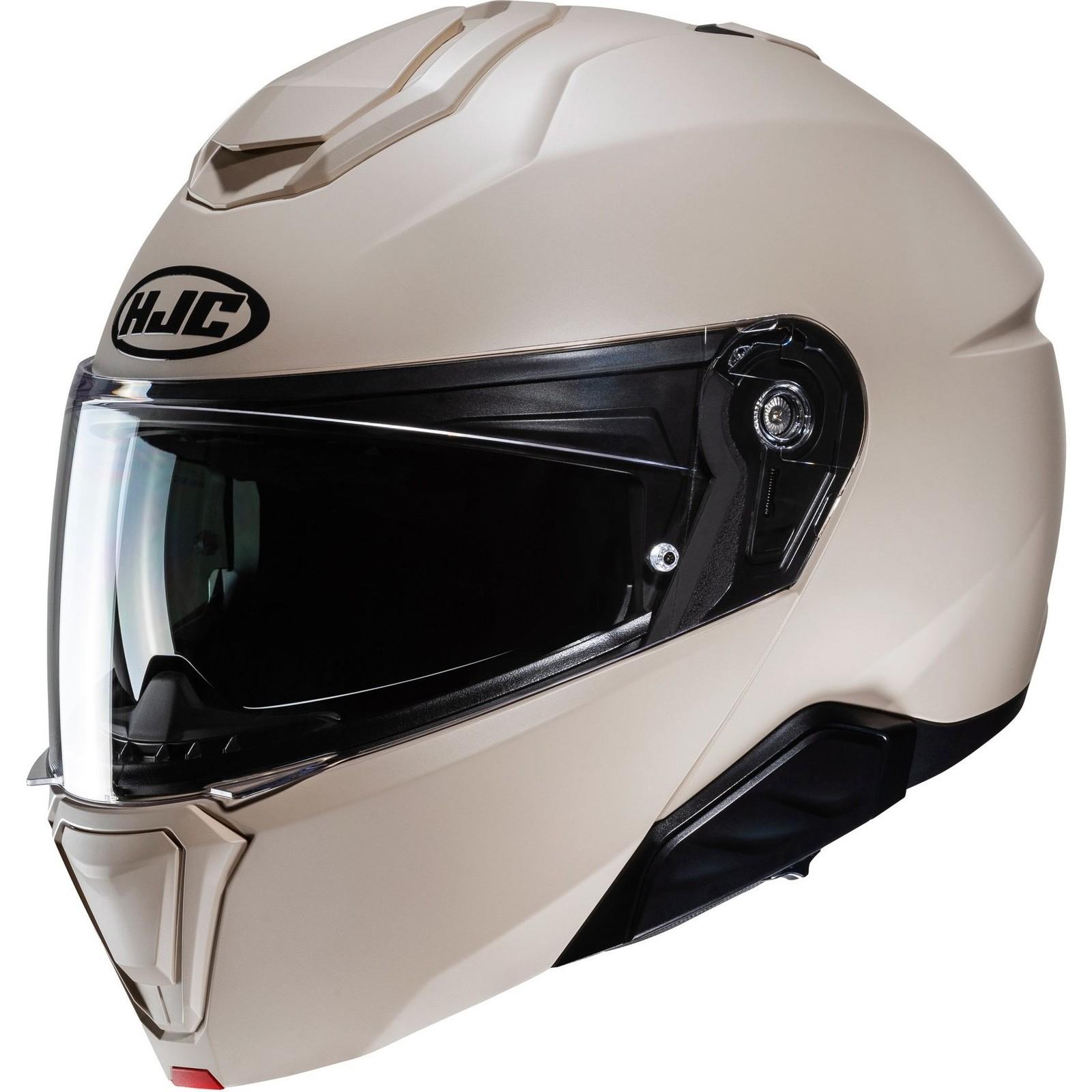 Hjc Matt Sand Beige I91 Plain Flip Front Motorcycle Helmet M
