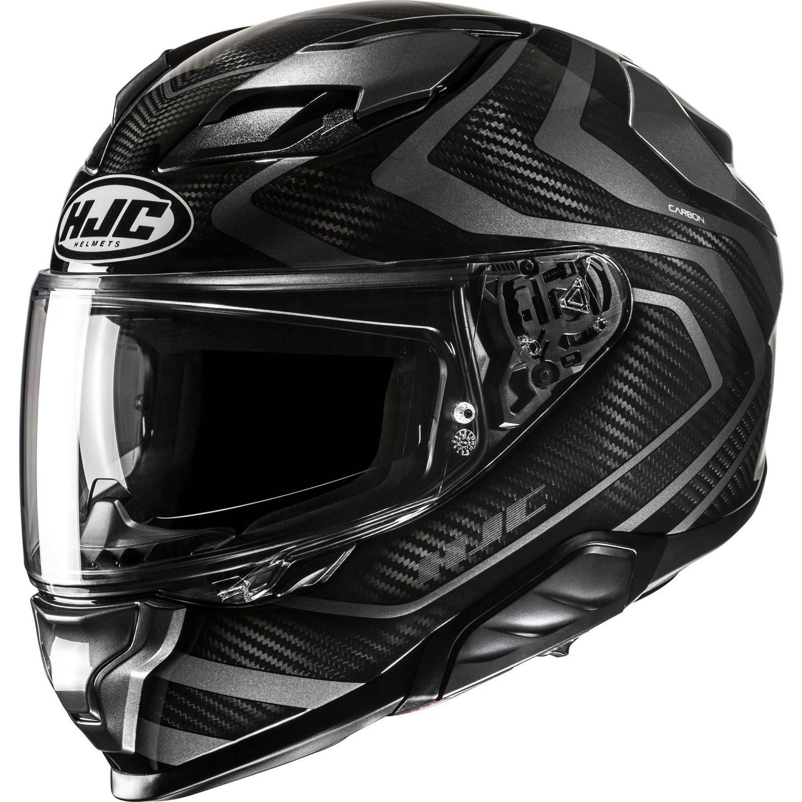 Hjc Black F71 Carbon Nevio Motorcycle Helmet S (Mcs)