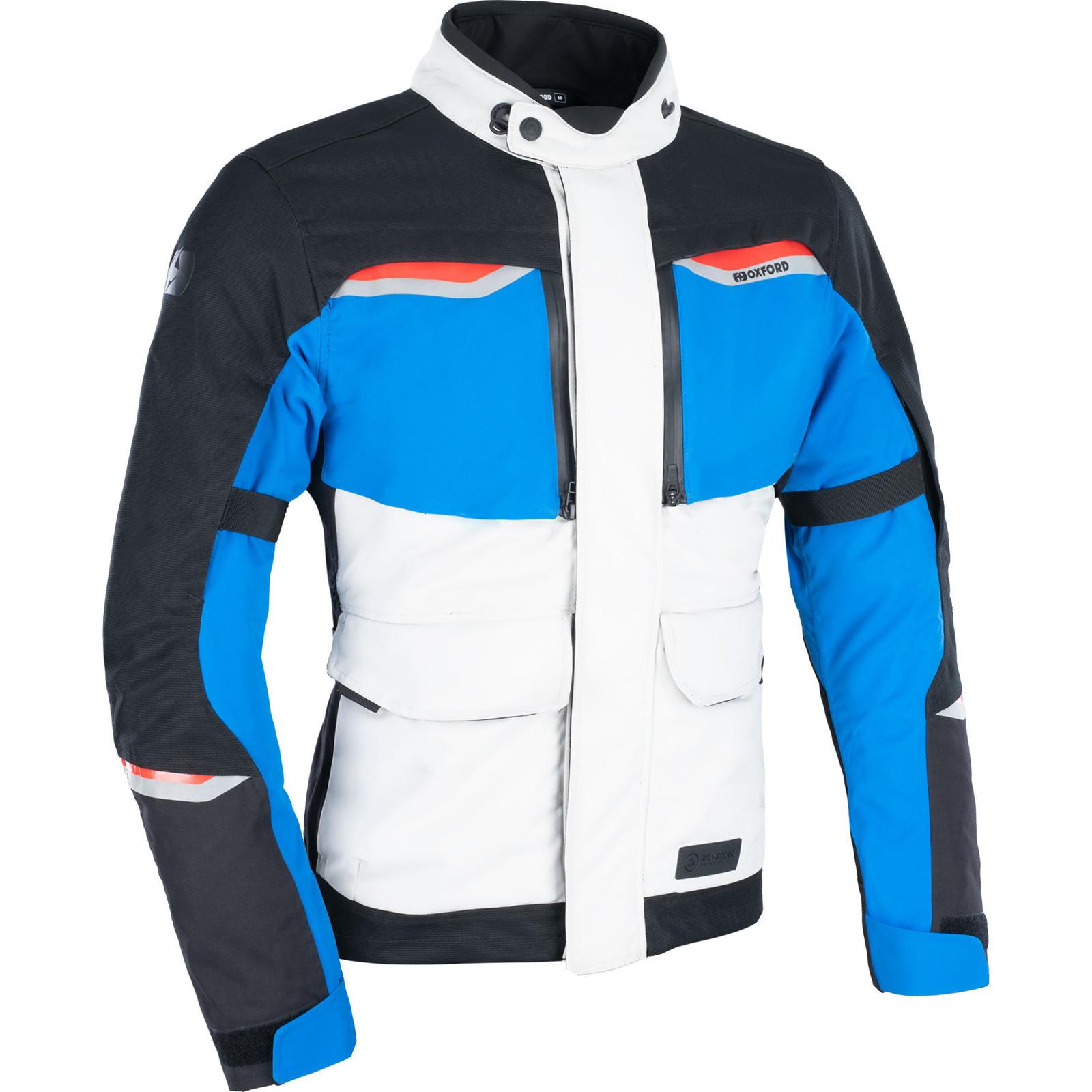 Oxford Grey Blue Red Mondial 2.0 Dry2dry Motorcycle Jacket M