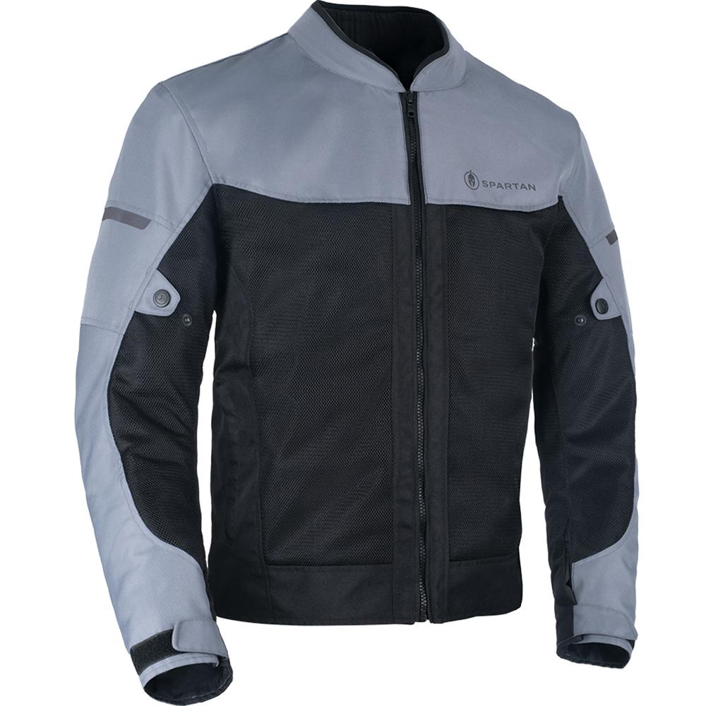Oxford Grey Black Spartan Air Motorcycle Jacket Xl