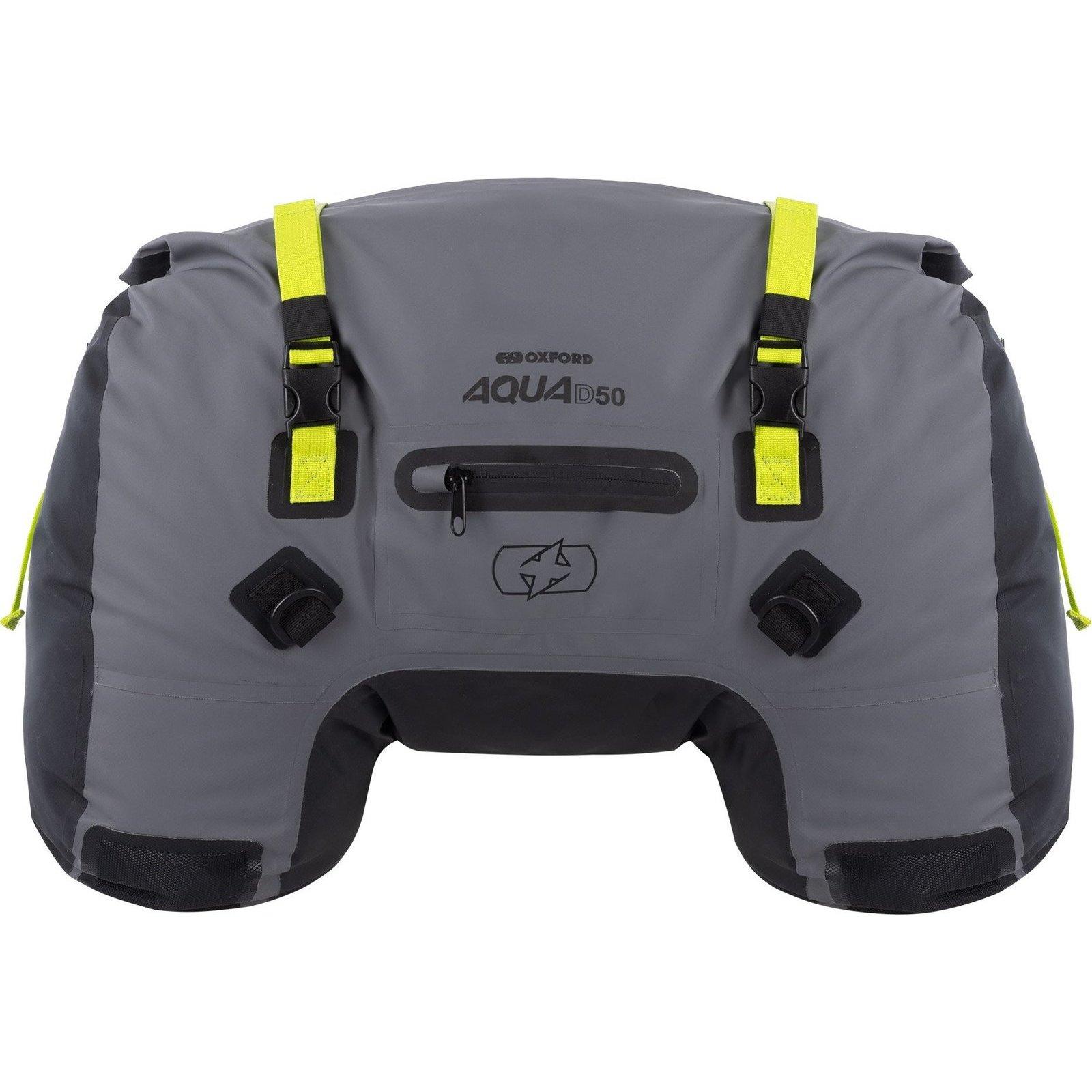 Oxford Black/Grey Aqua D-50 Roll Bag 50L Fluo