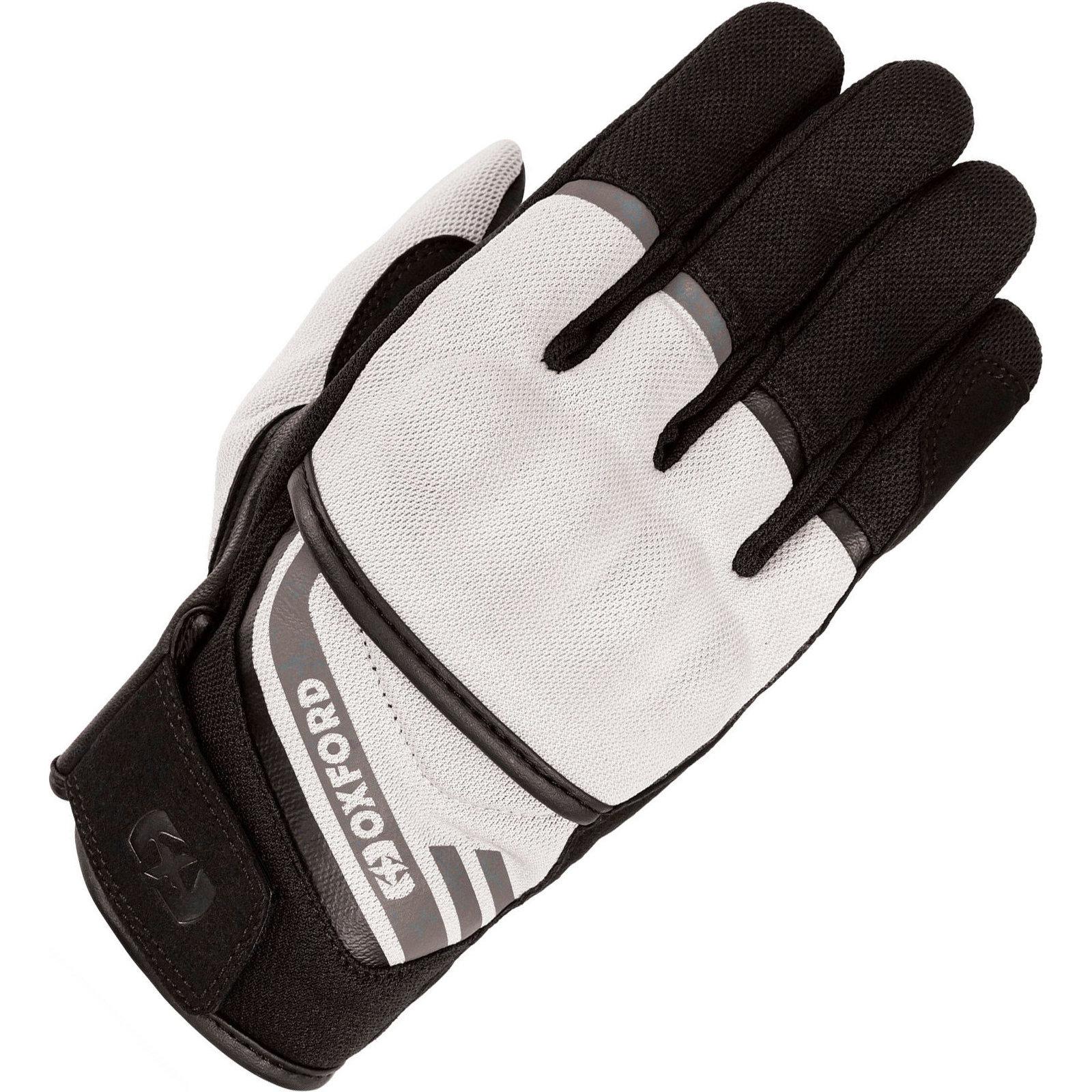 Oxford Silver Black Dakar 1.0 Motorcycle Gloves 3XL