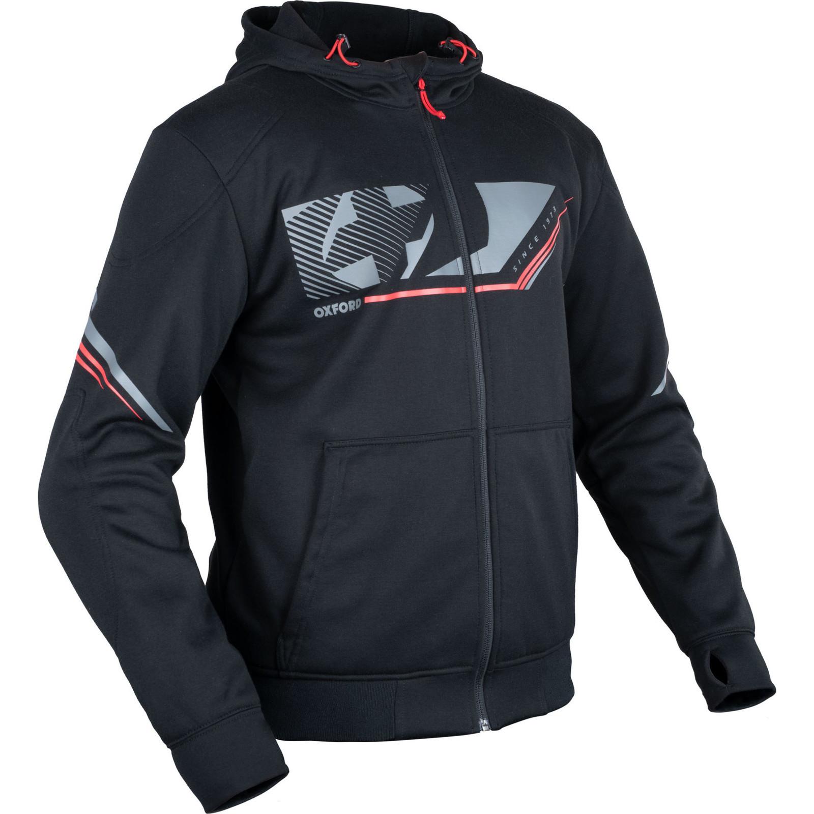 Oxford Men's Sports Black Super 2.0 Motorcycle Hoodie S