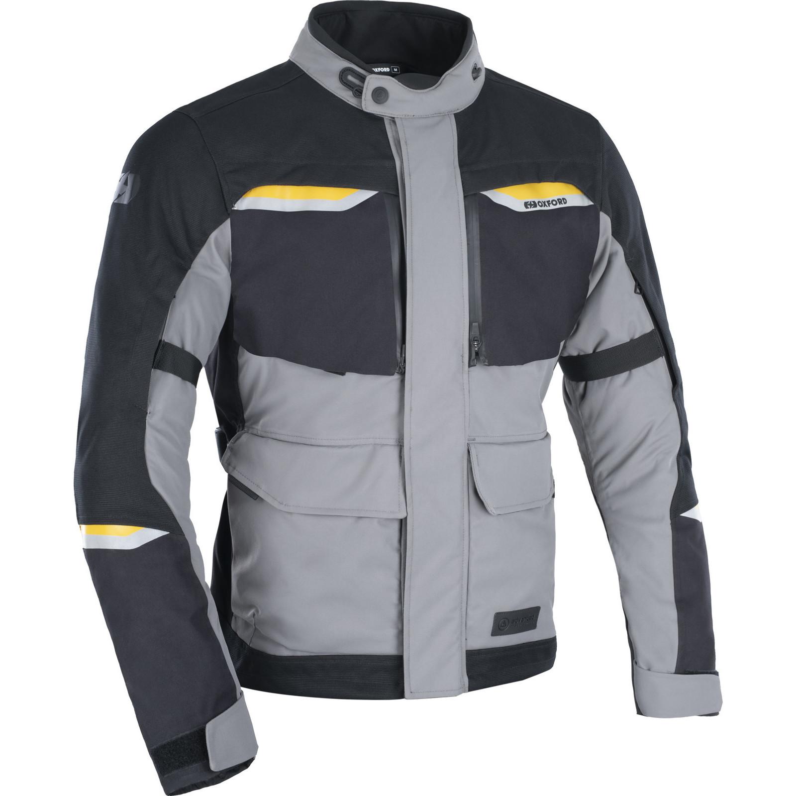 Oxford Black Grey Mondial 2.0 Dry2dry Motorcycle Jacket M