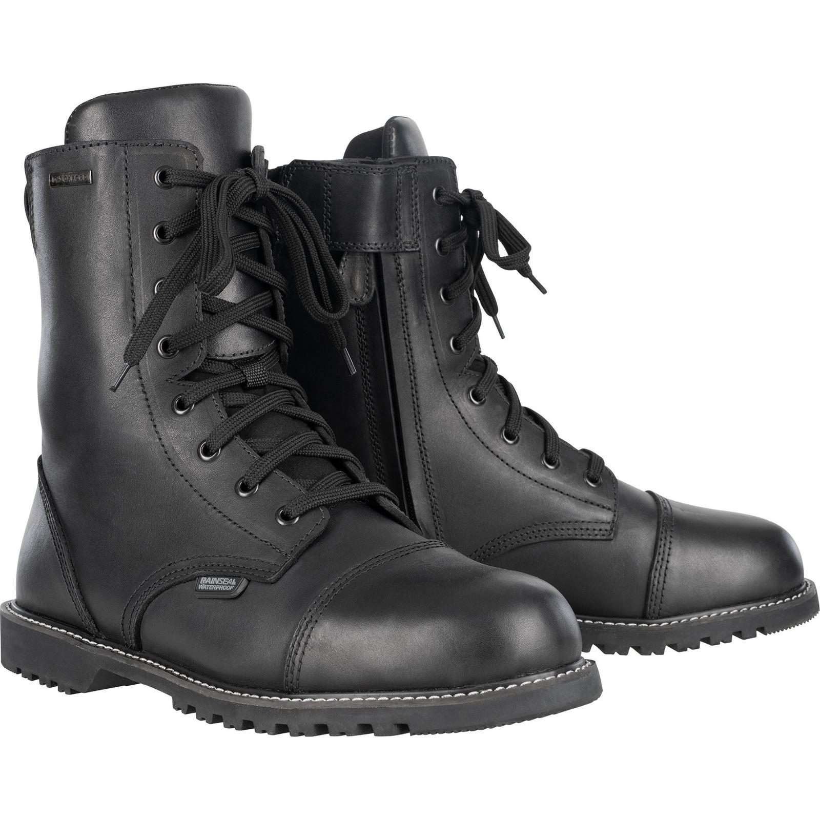 Oxford Black Merton 2.0 Leather Motorcycle Boots 40 (Uk 6.5)