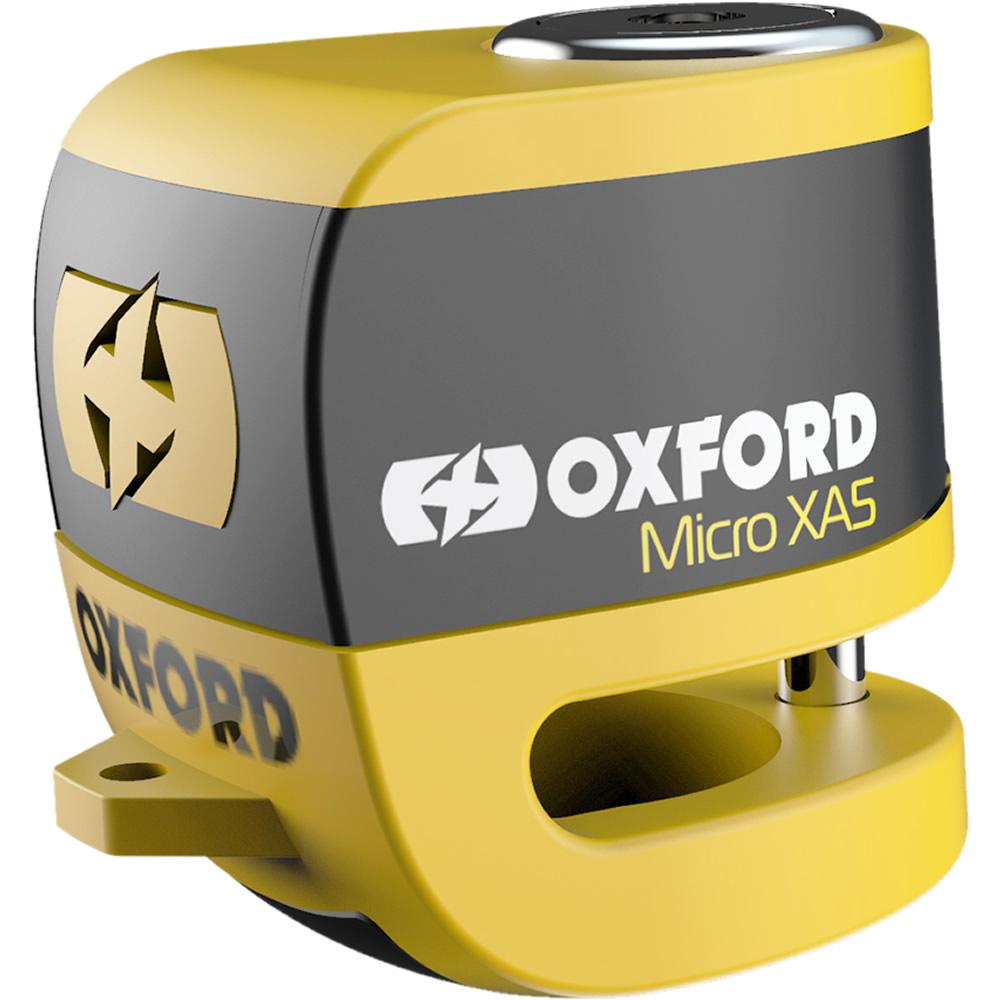 Oxford Yellow/Black Micro Xa5 Alarm Disc Lock (5.5Mm Pin)