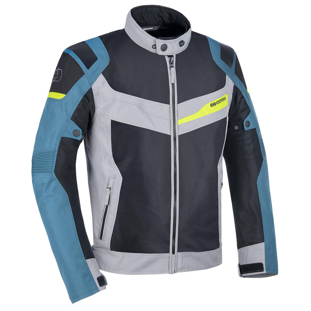 Oxford Dakar Dry2Dry Air 1.0 Motorcycle Jacket M Silver Blue Fluo