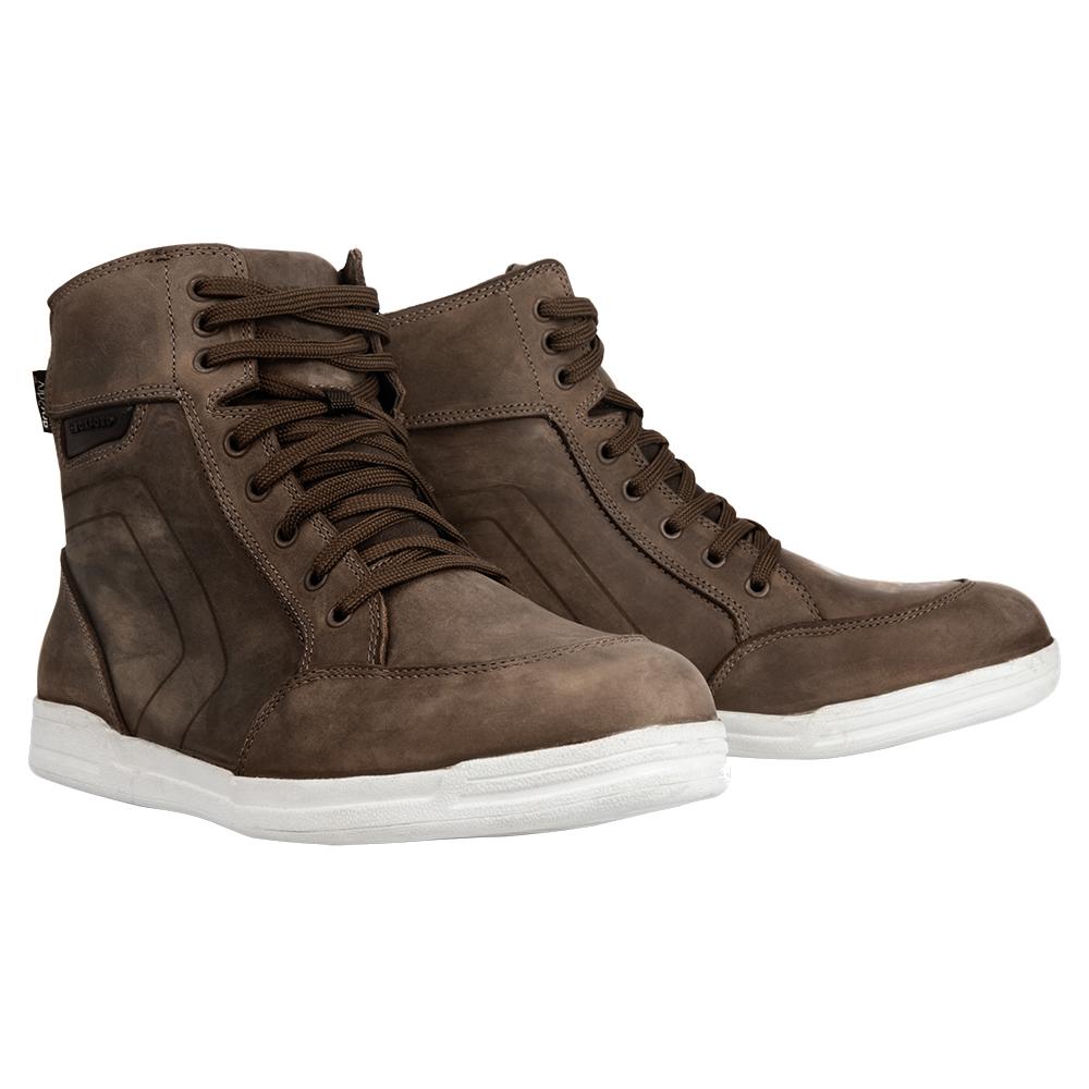 Oxford Brown Kickback 1.0 Leather Motorcycle Boots 45 (Uk 11)