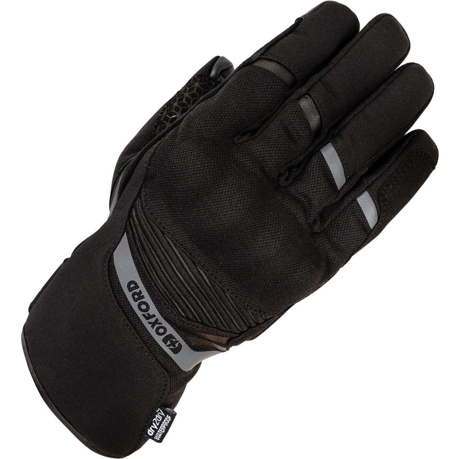Oxford Stealth Black Dakar 1.0 Dry2dry Motorcycle Gloves L