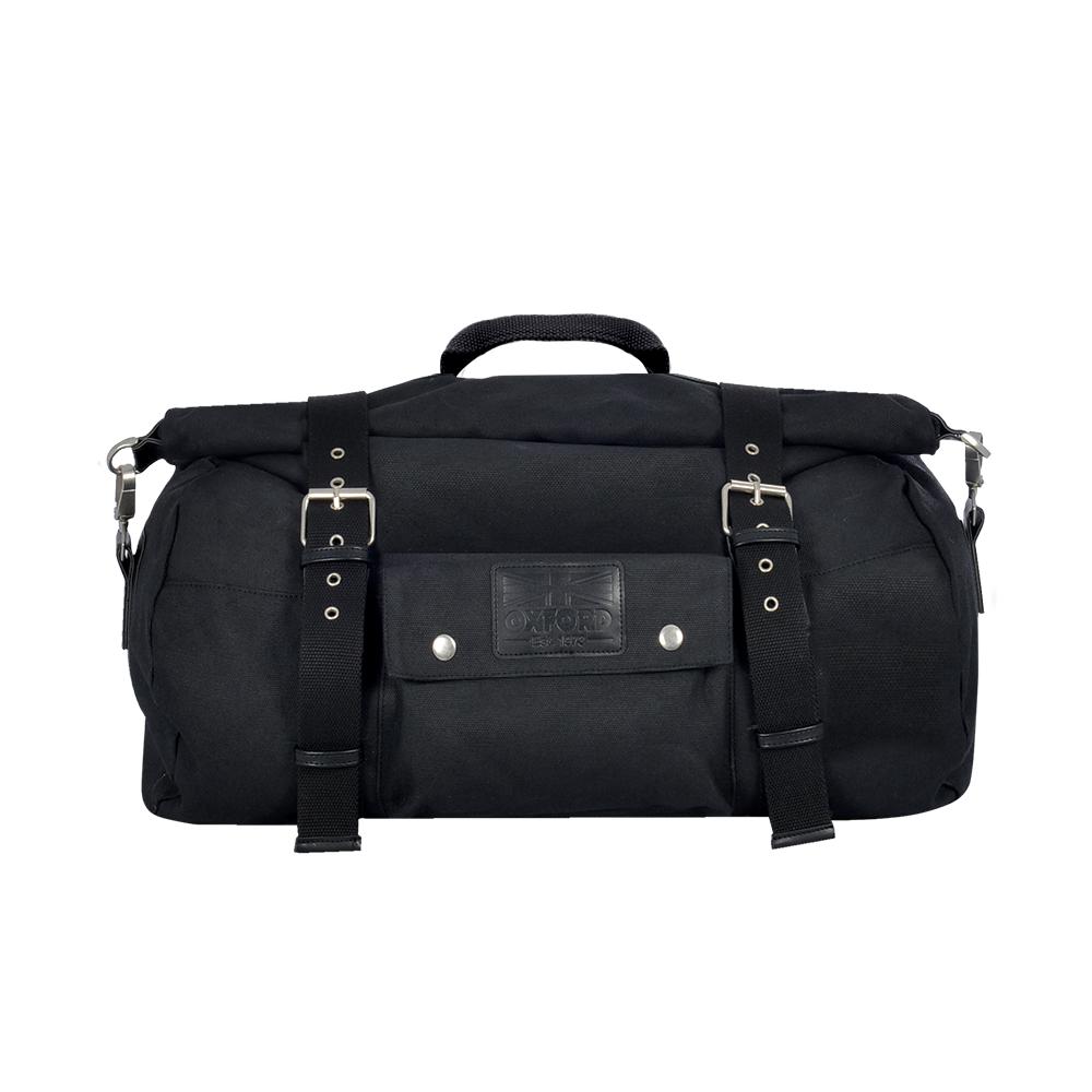 Oxford Black Heritage Motorcycle Roll Bag 20L