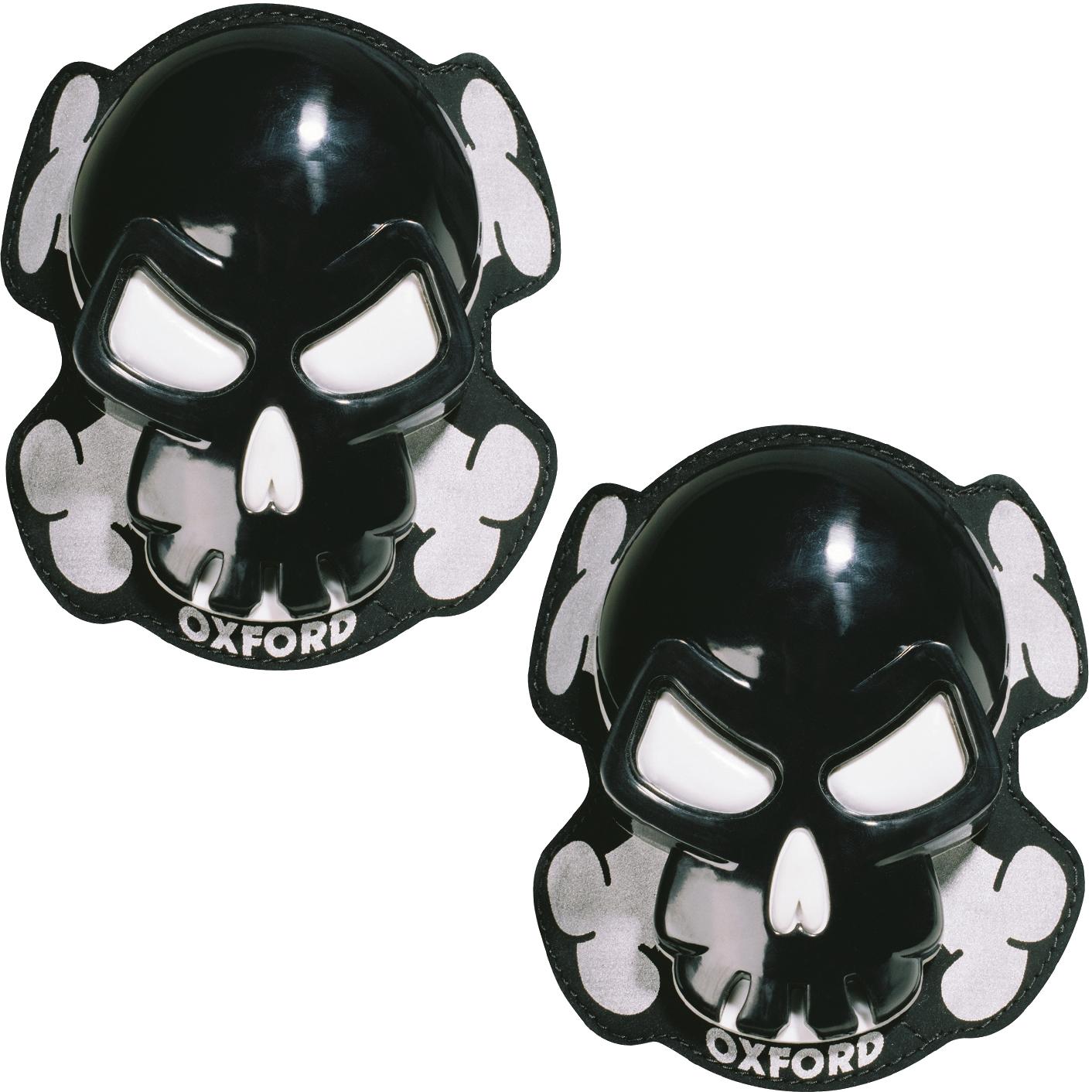 Oxford Black Skull Motorcycle Knee Sliders