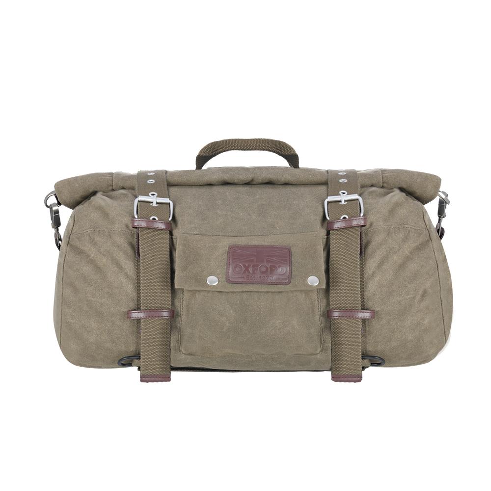 Oxford Khaki Heritage Motorcycle Roll Bag 30L