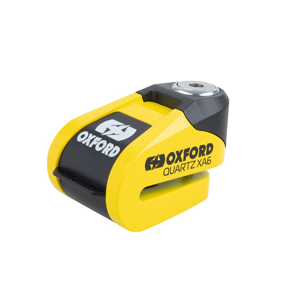 Oxford Yellow/Black Quartz Xa6 Alarm Disc Lock (6Mm Pin)