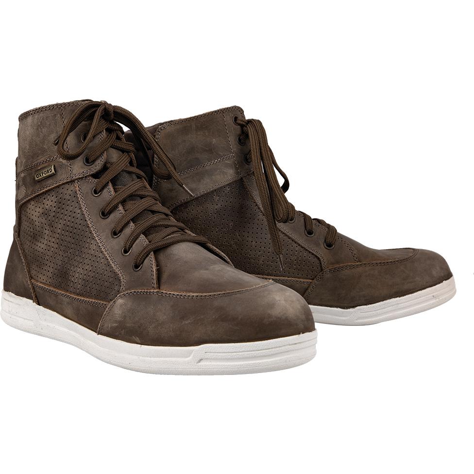 Oxford Brown Kickback Air 1.0 Leather Motorcycle Boots 41 (Uk 7)