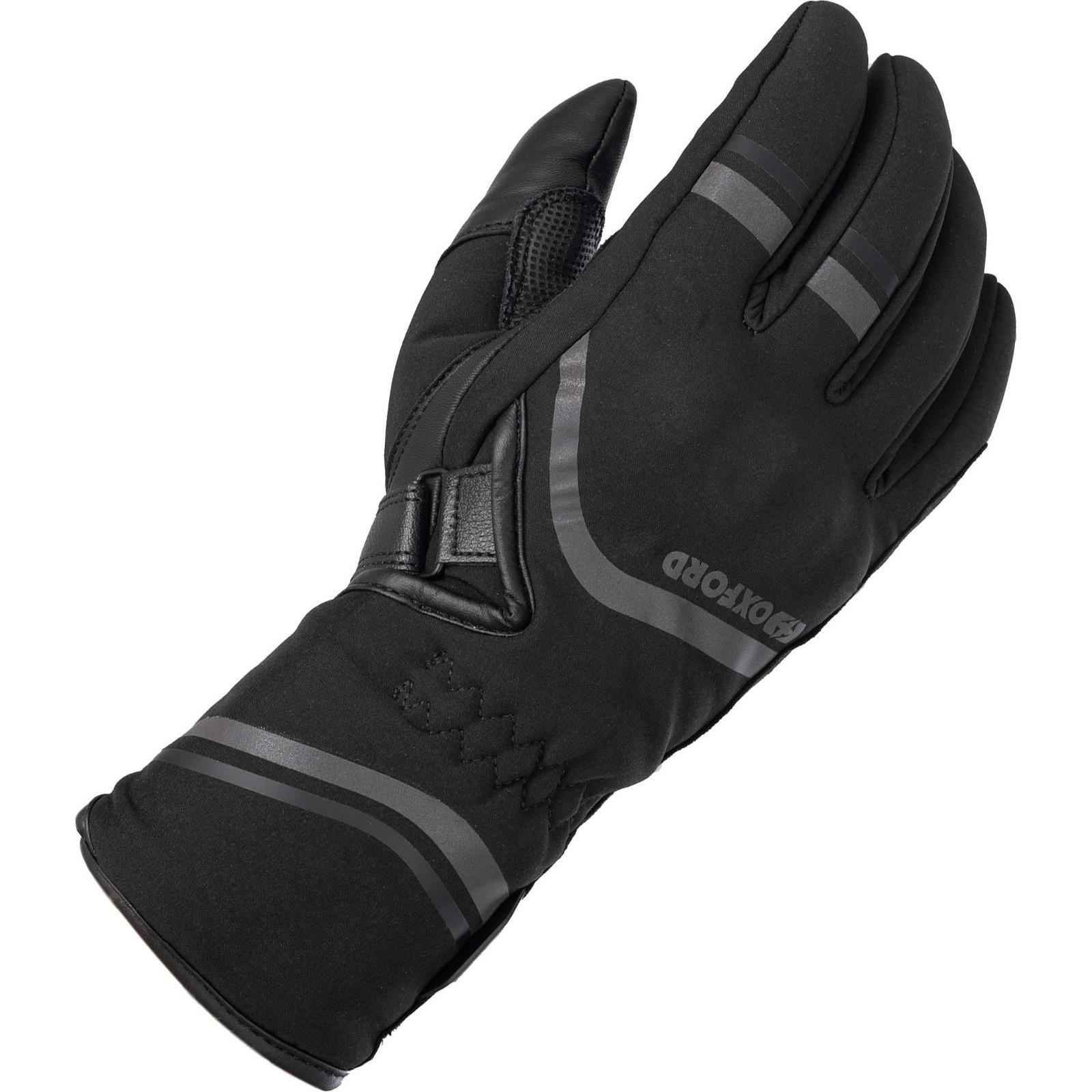 Oxford Women's Black Ottawa 2.0 Motorcycle Gloves Xs