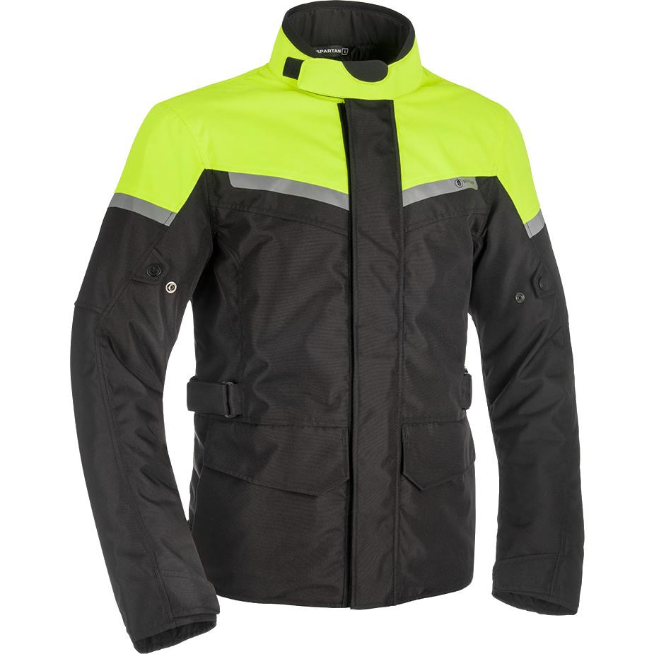 Oxford Black Fluo Yellow Spartan Long Motorcycle Jacket Xxl (46)