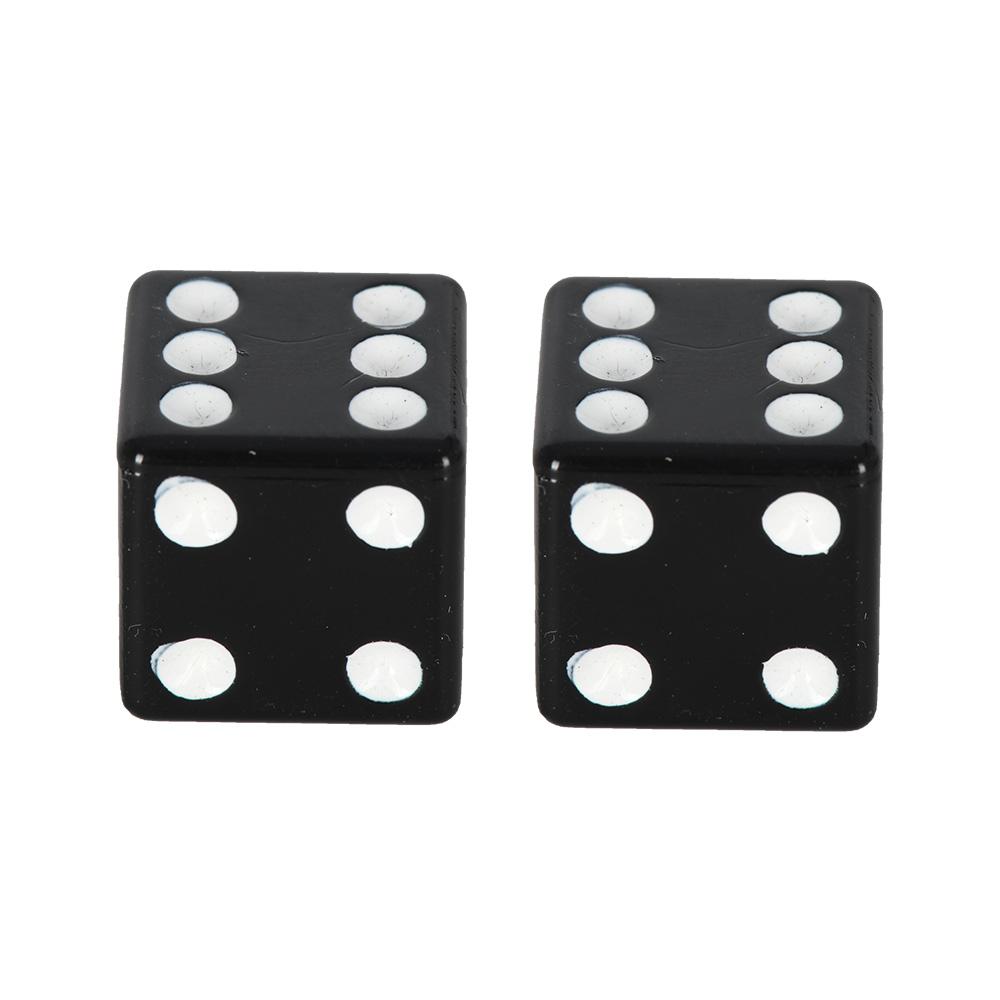 Oxford Black Lucky Dice Valve Caps