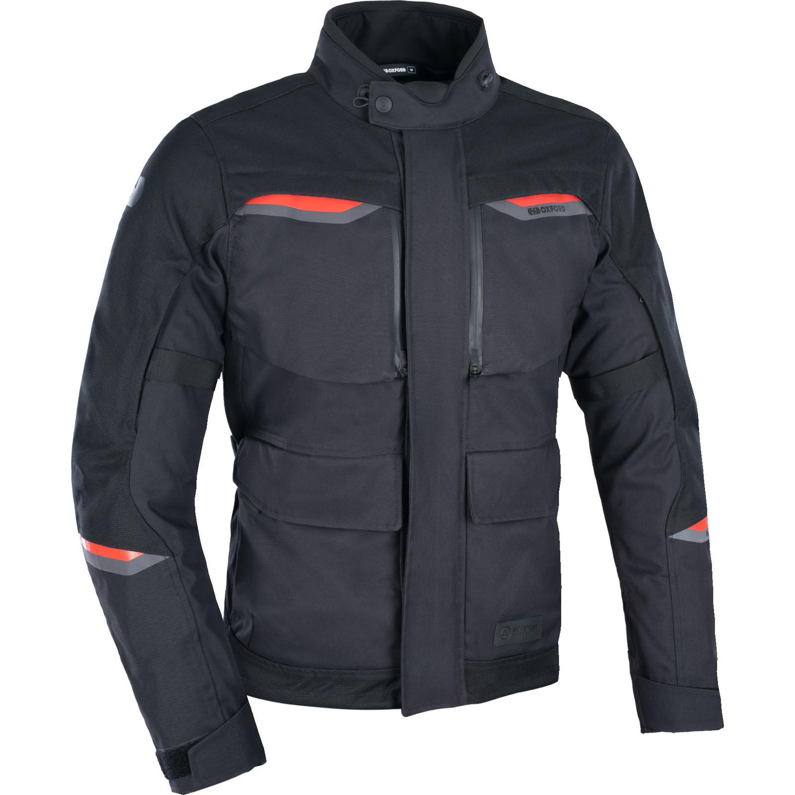 Oxford Tech Black Mondial 2.0 Dry2dry Motorcycle Jacket 4XL