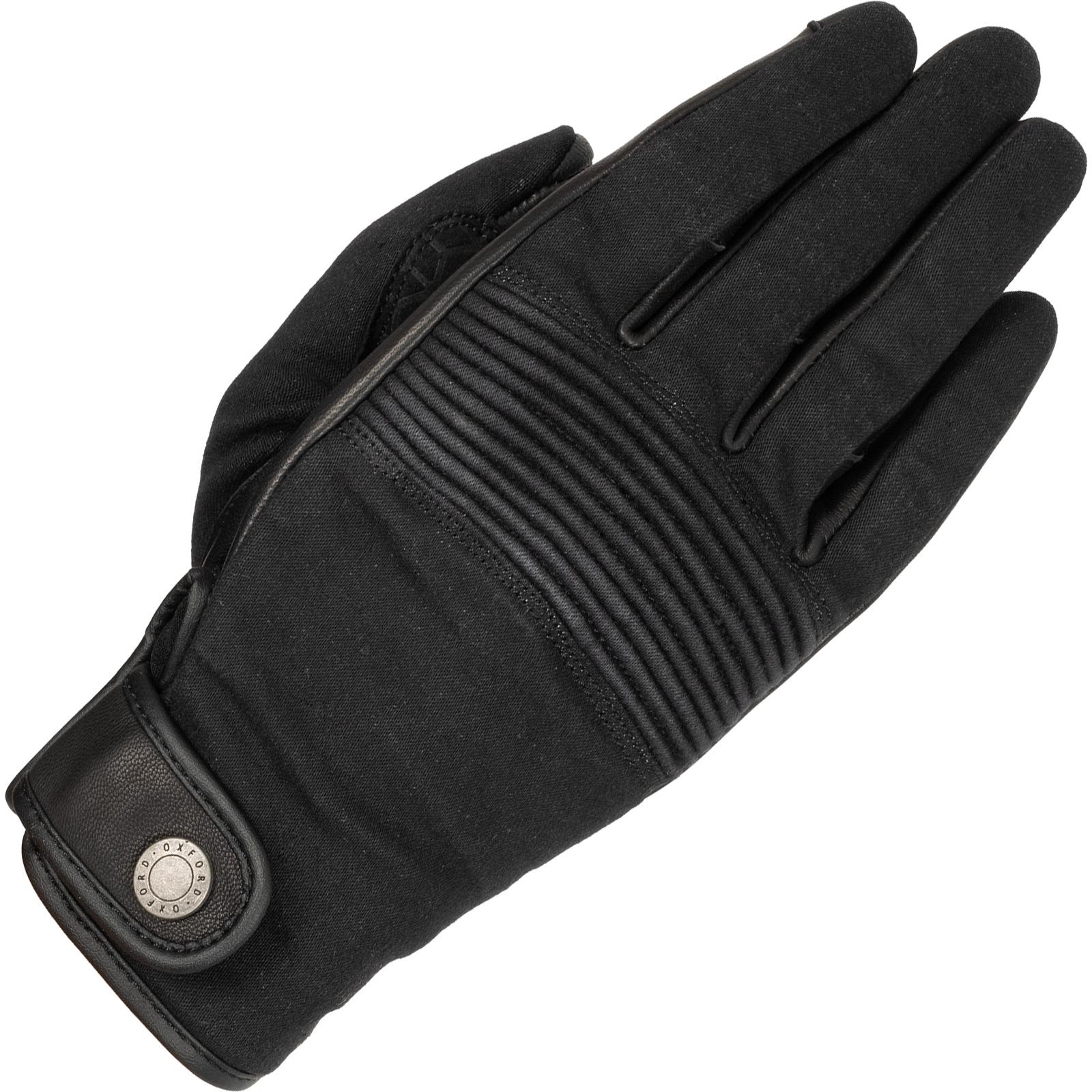 Oxford Women's Black Kickback Motorcycle Gloves Xl