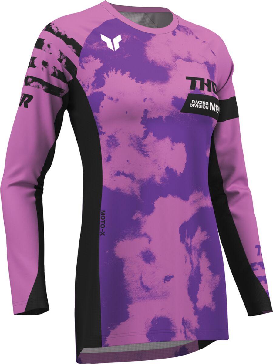 2911-0340 - Thor Womens Launchmode Bleach Jersey X-Small - Black/Purple/White