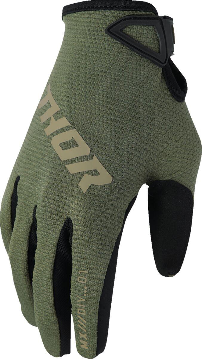 3330-8353 - Thor Ridemode Static Gloves X-Large - Black/Camo Green