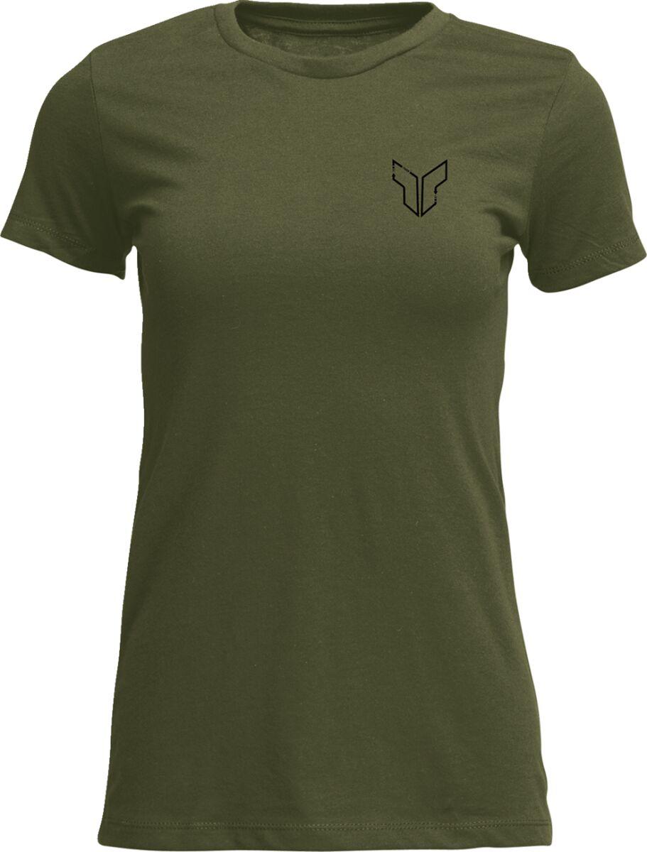 3031-4336 - Thor Womens Adult Womens Patched Up T-Shirt Large - Black/Military Green