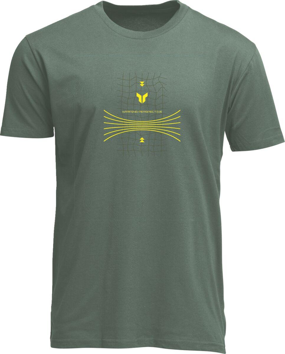 3030-25102 - Thor Mens Adult Warp T-Shirt Small - Olive/Yellow