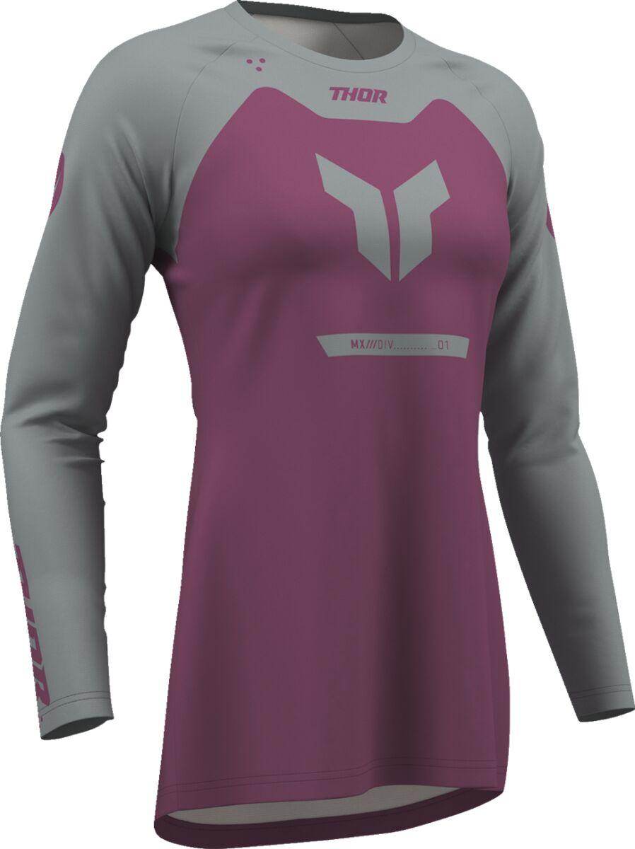2911-0361 - Thor Womens Ridemode Menace Jersey XX-Large - Grey/Purple