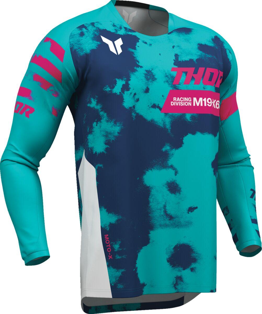2910-8409 - Thor Launchmode Bleach Jersey X-Large - Aqua/Blue/Pink/White