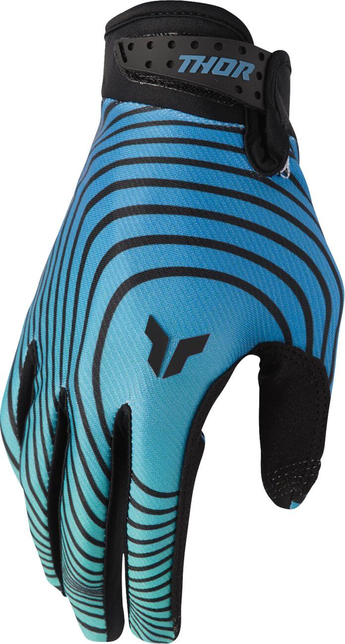 3330-8529 - Thor Launchmode Identity Gloves Small - Black/Teal