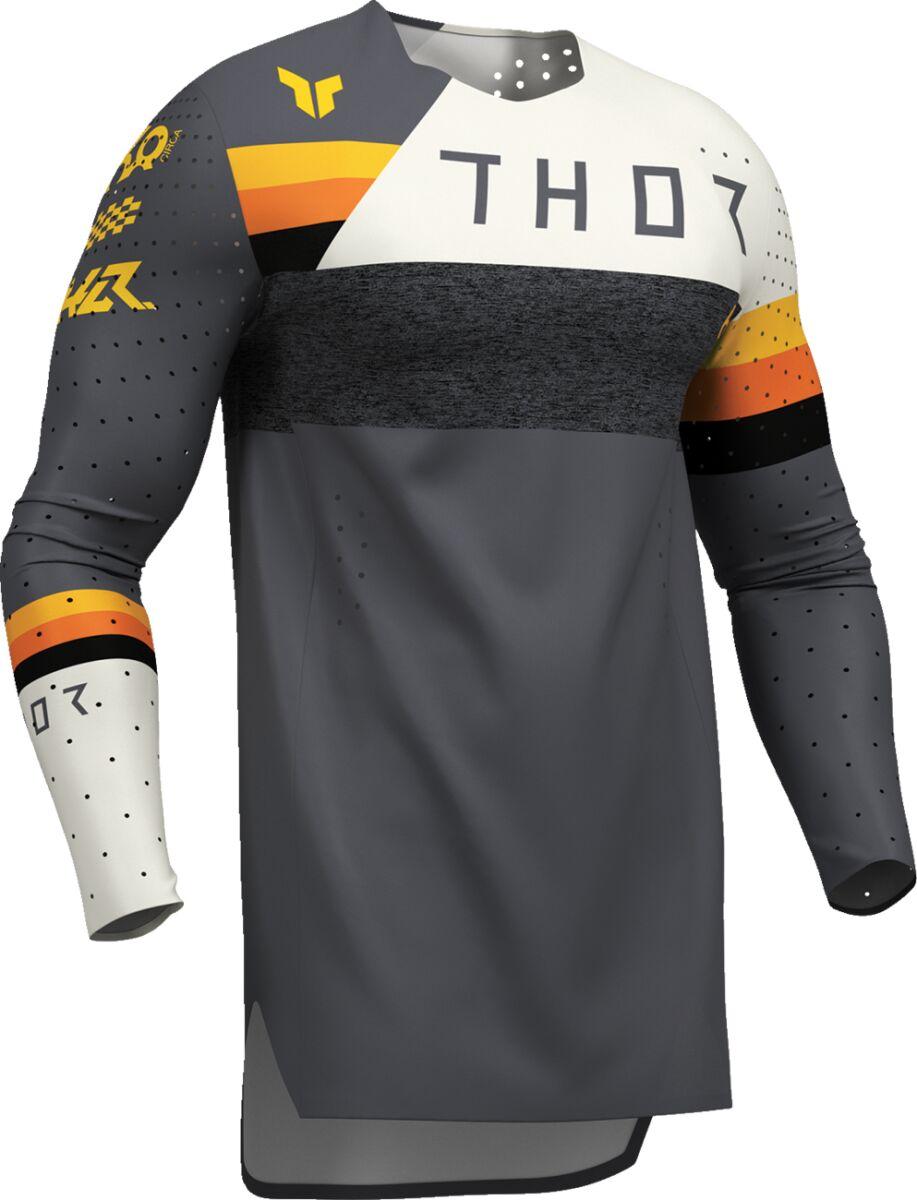 2910-8354 - Thor Sportmode League Jersey Large - Charcoal Grey/Orange/White/Yellow