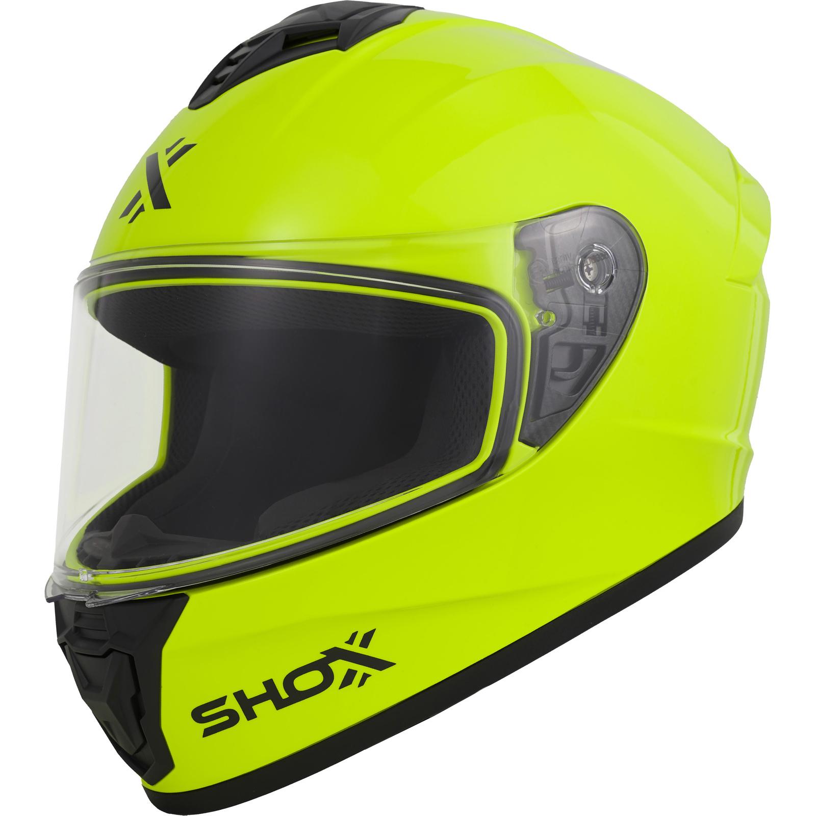 Shox Command Solid Motorcycle Helmet M Hi-Vis