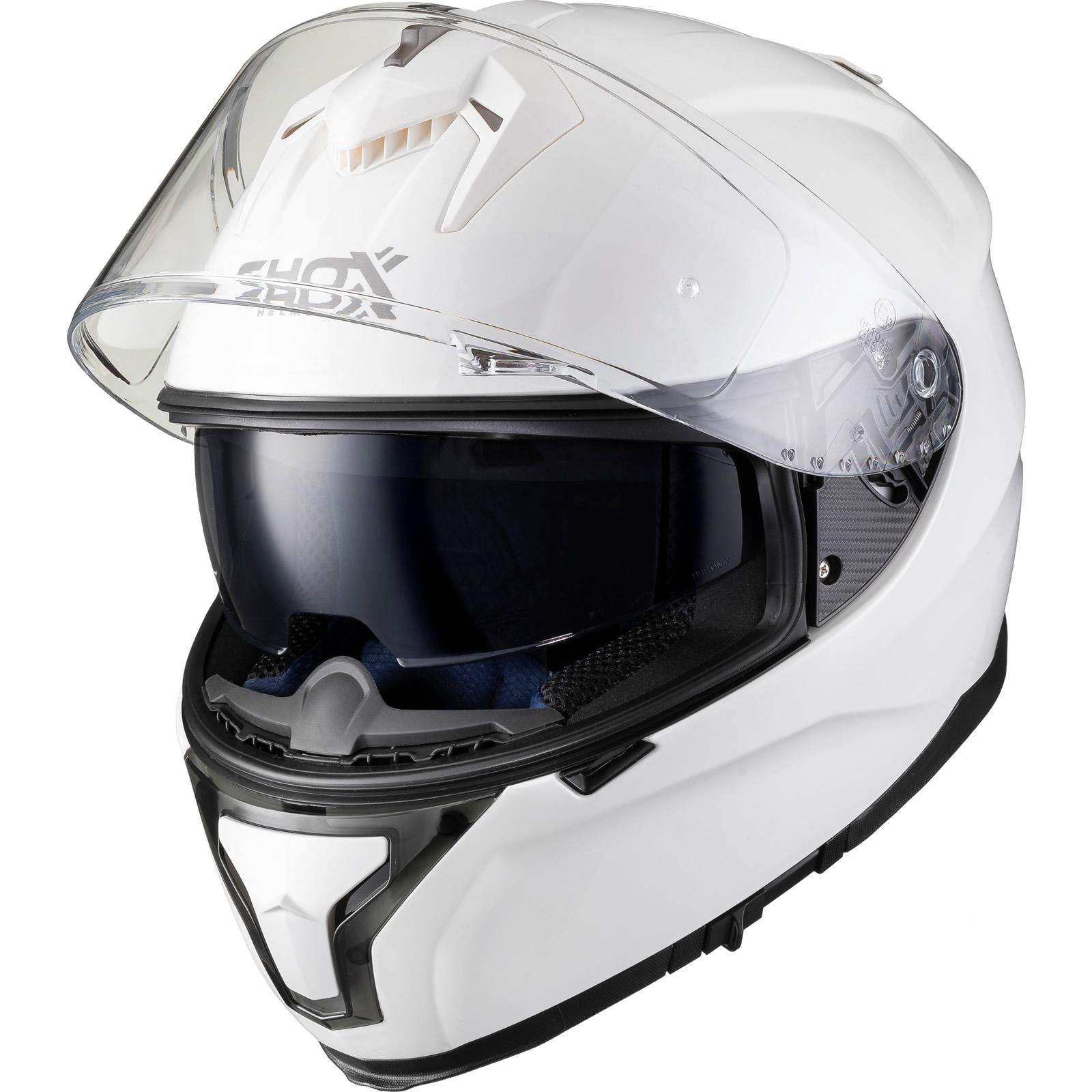 Shox Ammo Solid Motorcycle Helmet XS Gloss White