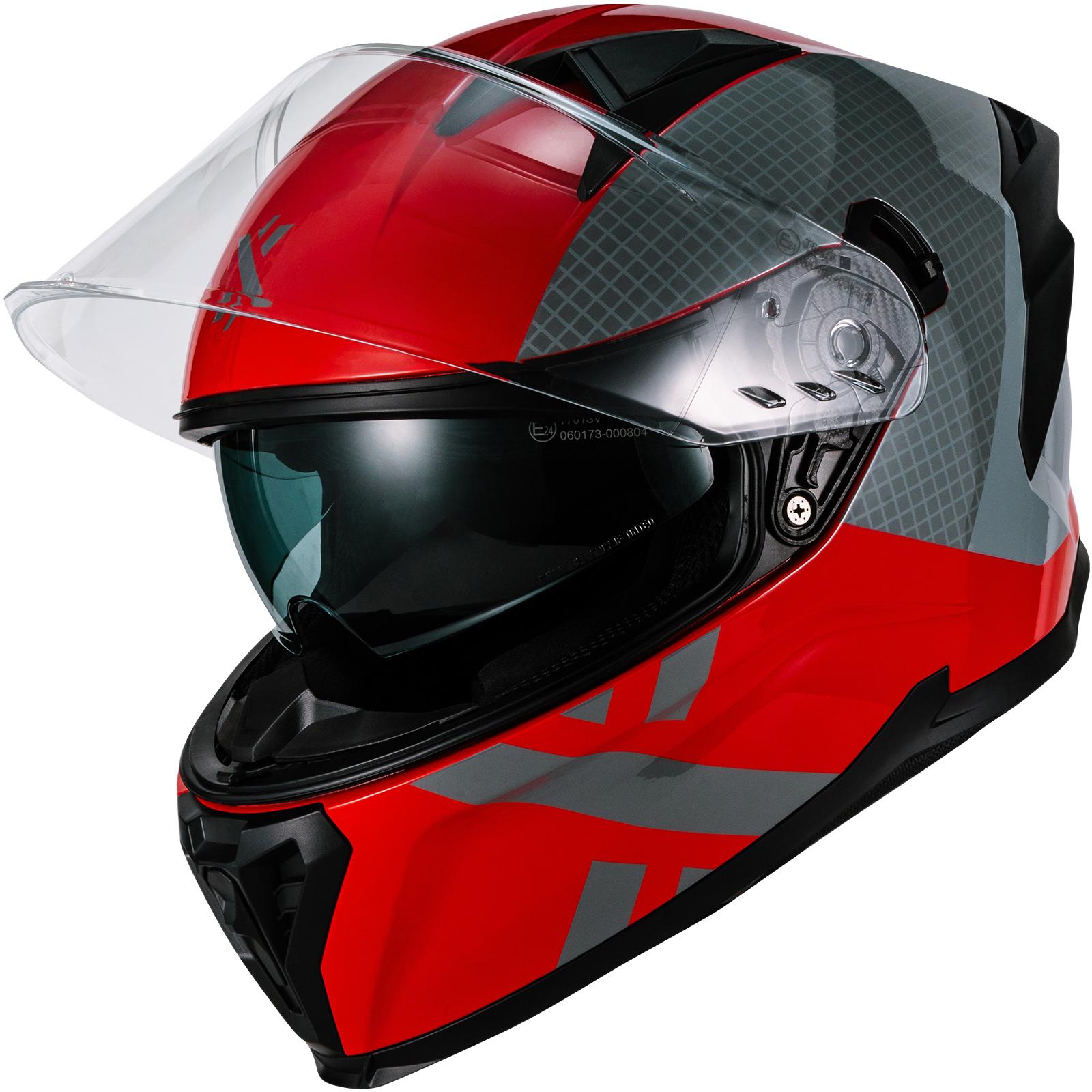Shox Rapid Speedway Motorcycle Helmet L Gloss Red image 2