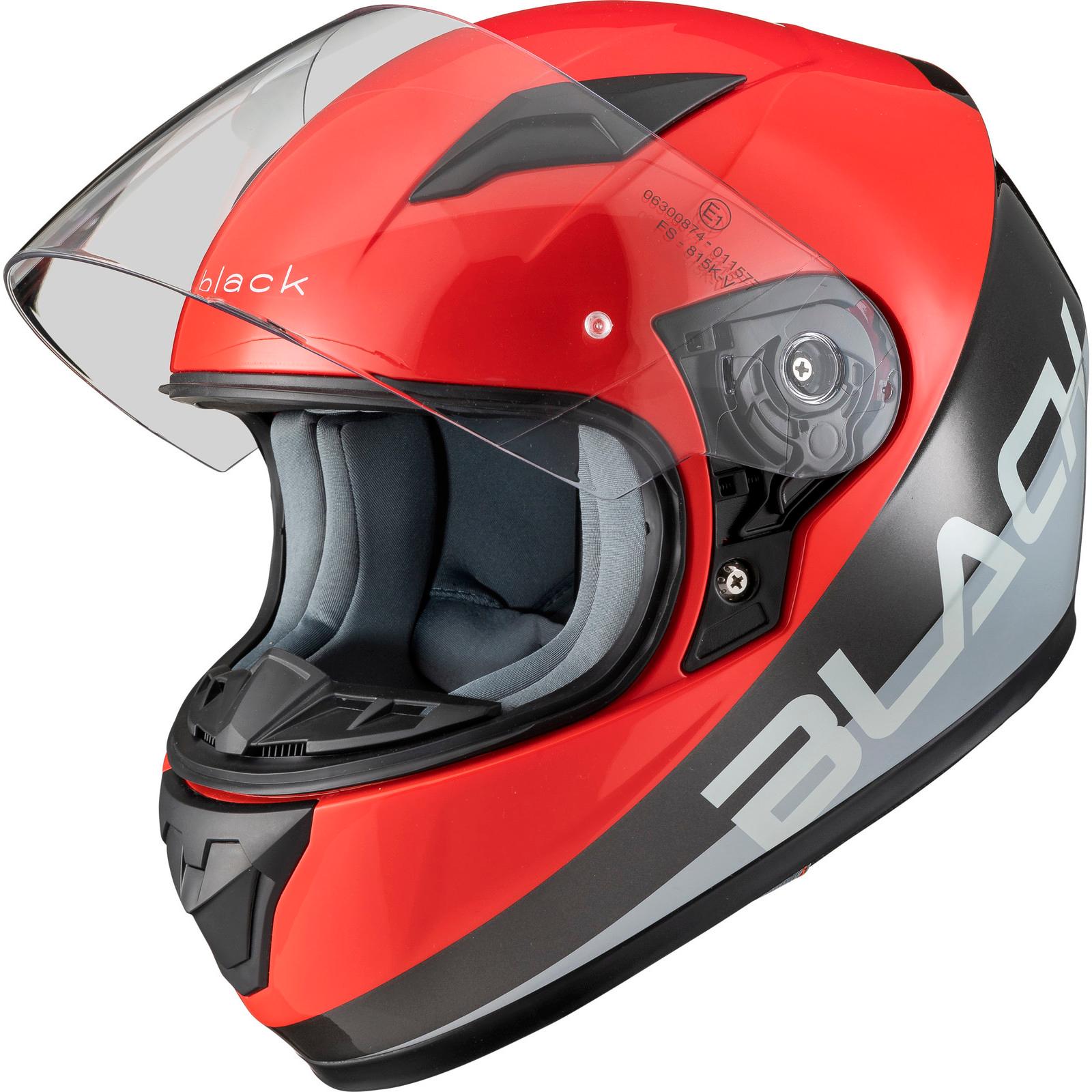 Black FastTrack Control Kids Motorcycle Helmet M Red Grey image 2