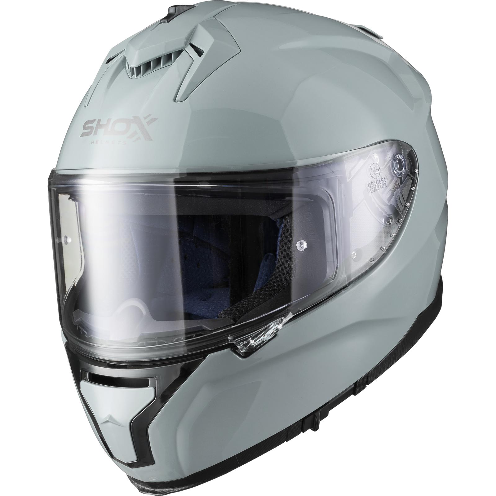 Shox Ammo Solid Motorcycle Helmet S Gloss Grey image 2