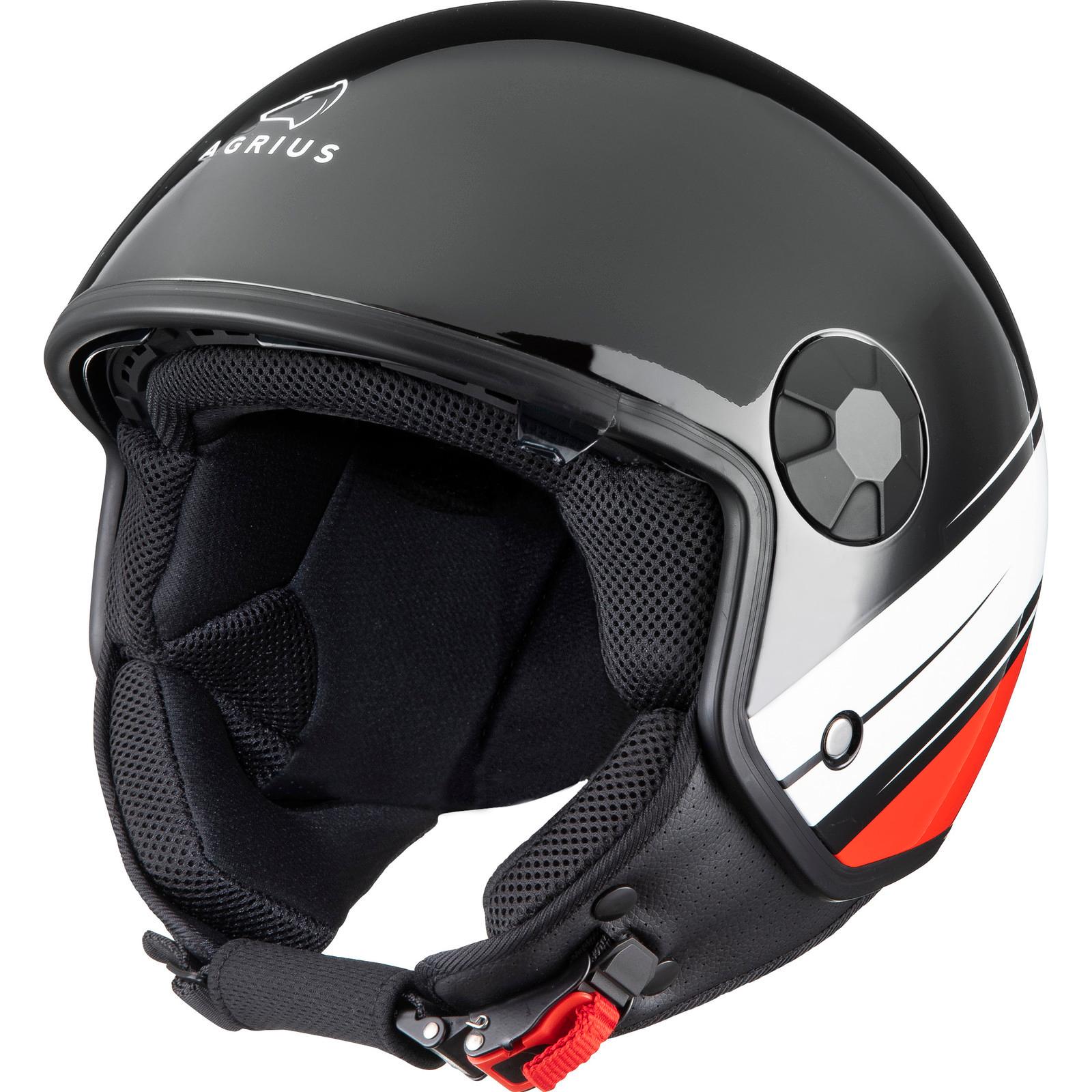 Agrius Score Conoid Open Face Motorcycle Helmet L Gloss Black image 2