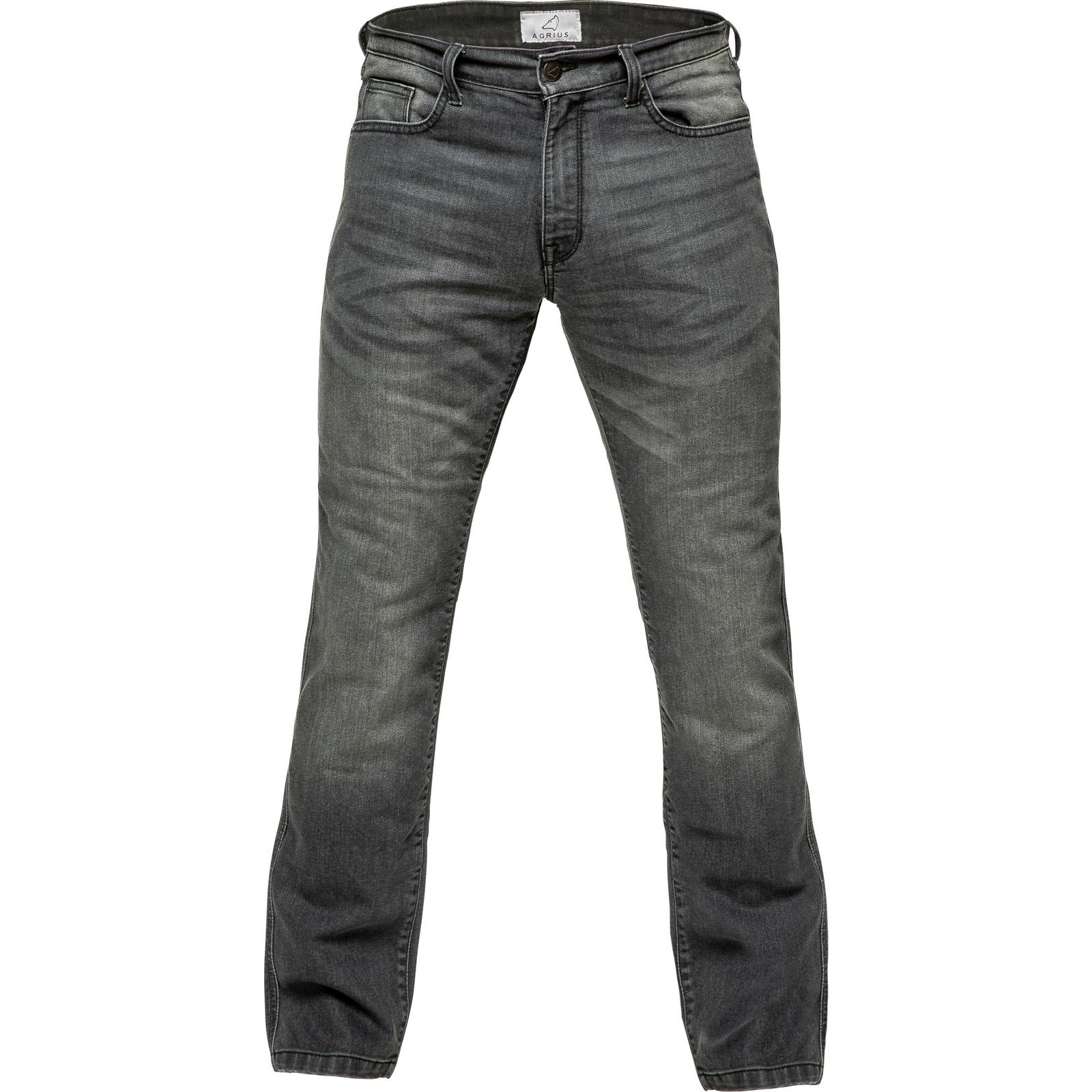 Agrius Buffer Straight Leg Motorcycle Jeans 46 Dark Grey (Standard Leg)